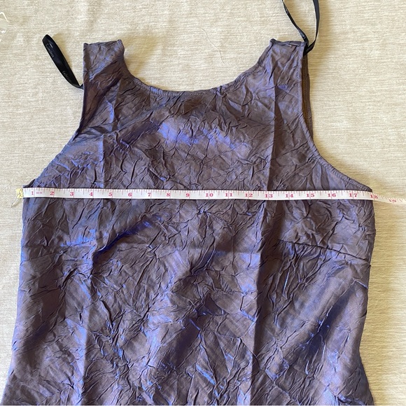Vintage Iridescent JS Collections Formal Tank Top Purple Size 8 Festival Ready - Picture 6 of 7